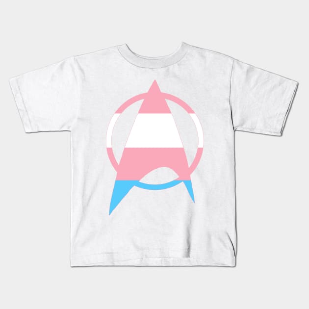 Transgender Starfleet Pride Kids T-Shirt by EmceeFrodis